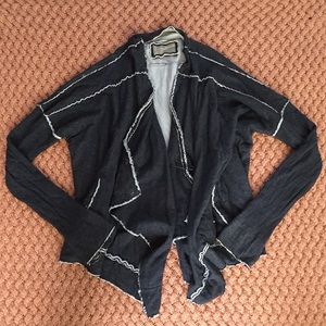 ALLSAINTS Patchwork Grunge Shawl Sweater